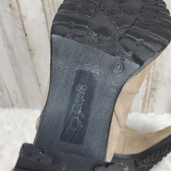 Jaclyn Smith Rubi Chunky Ankle Boots Taupe Size 9 - Picture 8 of 10